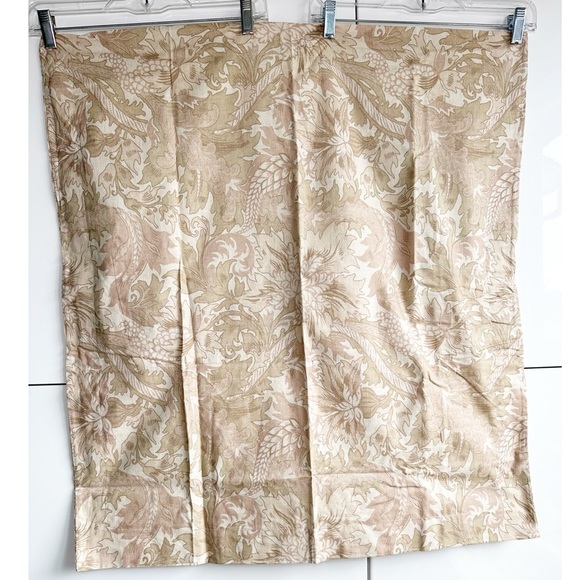 3 Pottery Barn Decorative Pillow Sham Euro Cora Beige Tan 26x26 Floral NWOT - Picture 4 of 8